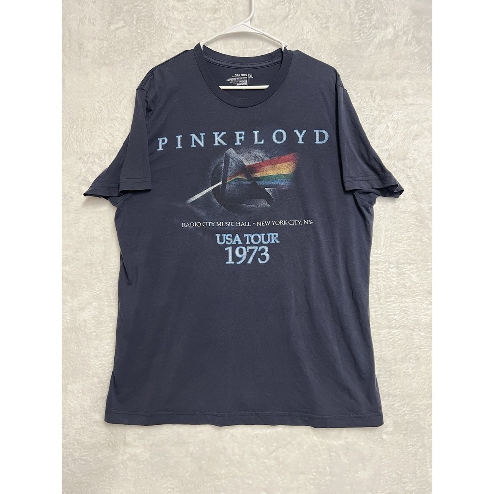 Pink Floyd USA Tour 1973 Graphic Band T Shirt Mens XL Black Prism Rock Tee